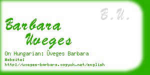 barbara uveges business card