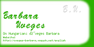 barbara uveges business card